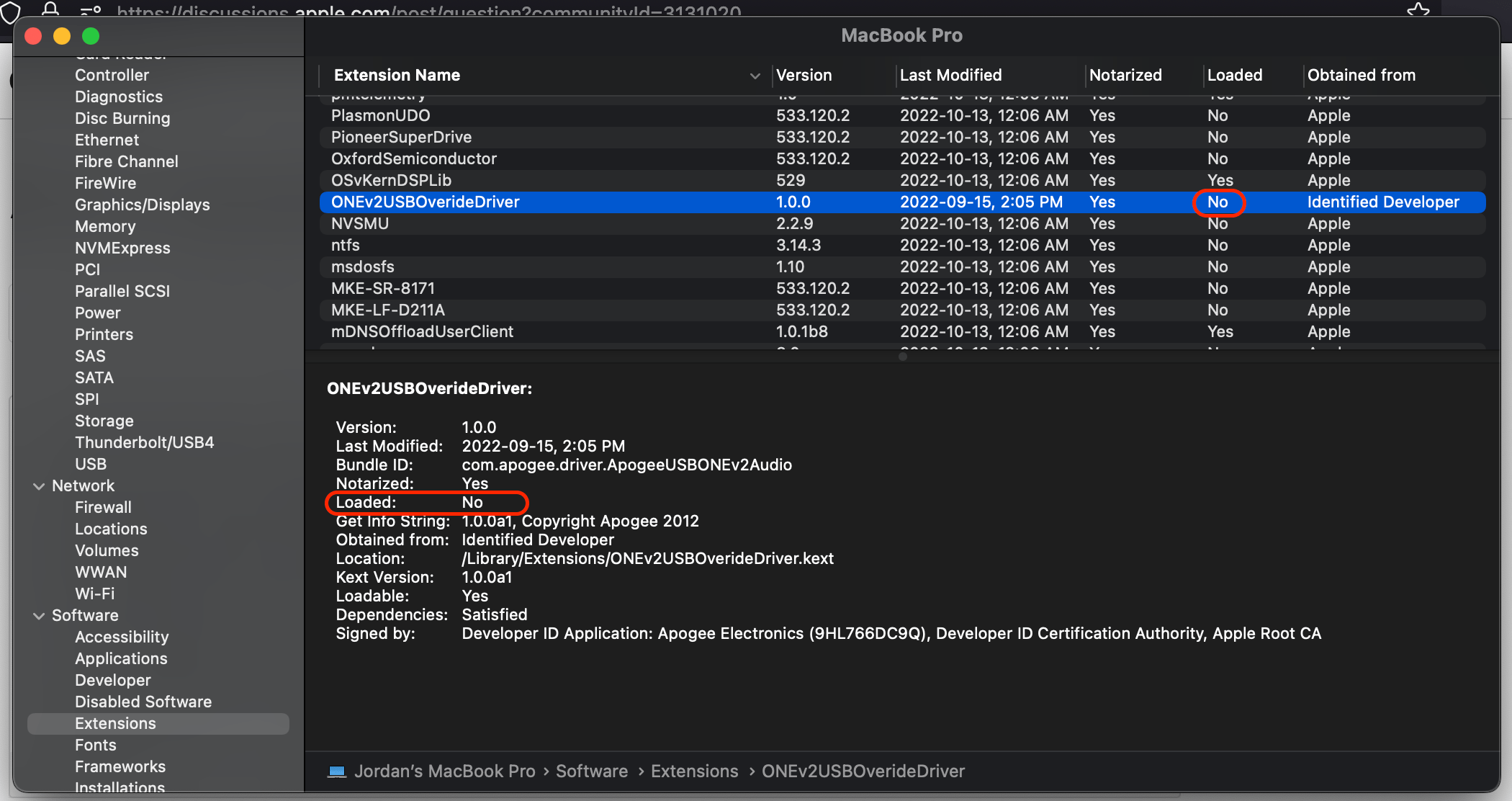 Apogee ONE suddenly stopped working Apple Community