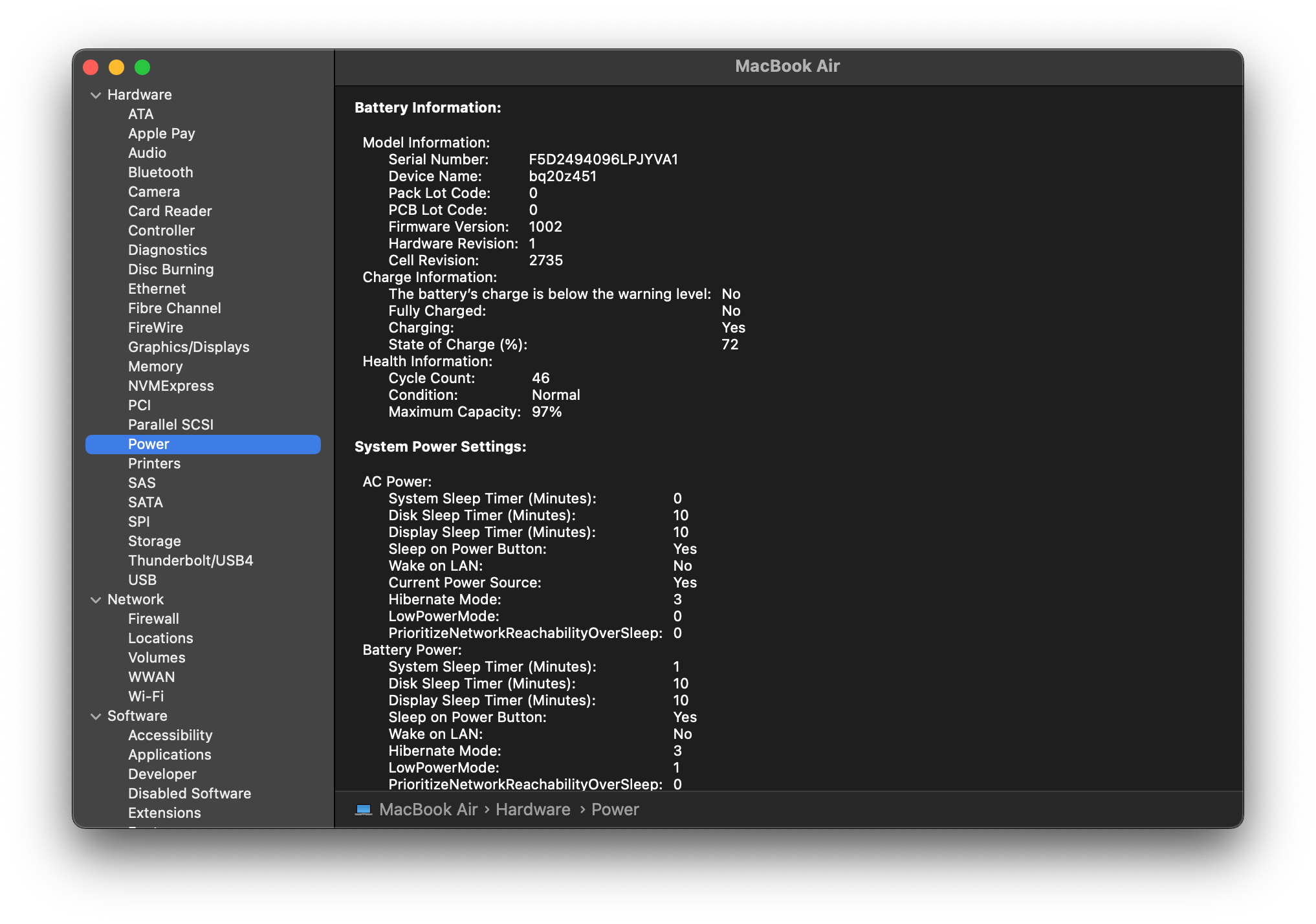 MacBook Air M1 Battery Health reduced to … Apple Community