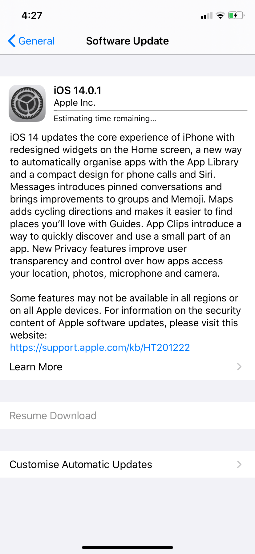 Why my device is not updating. It shows e… Apple Community