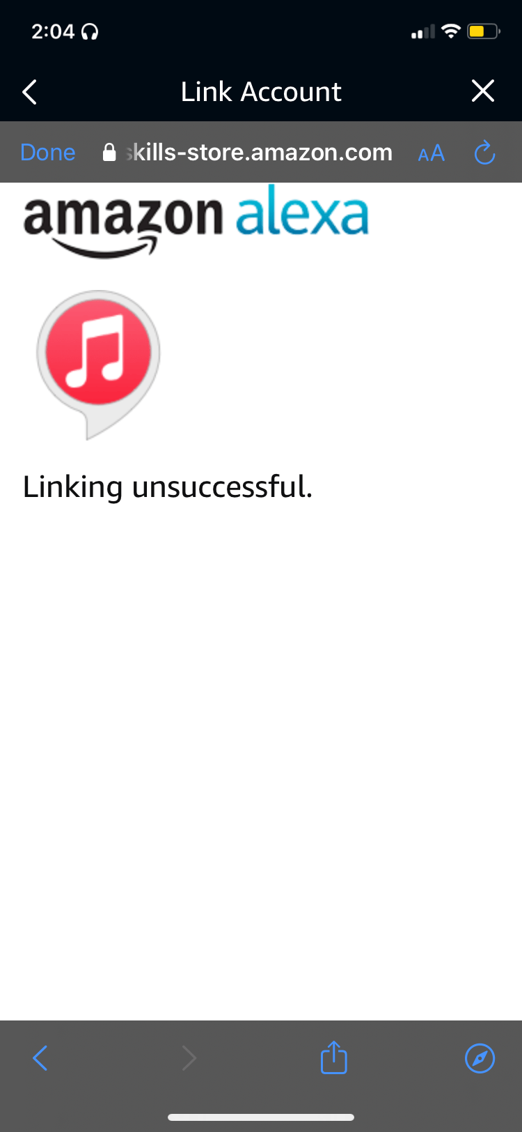 Alexa not linking Apple Music successfully Apple Community