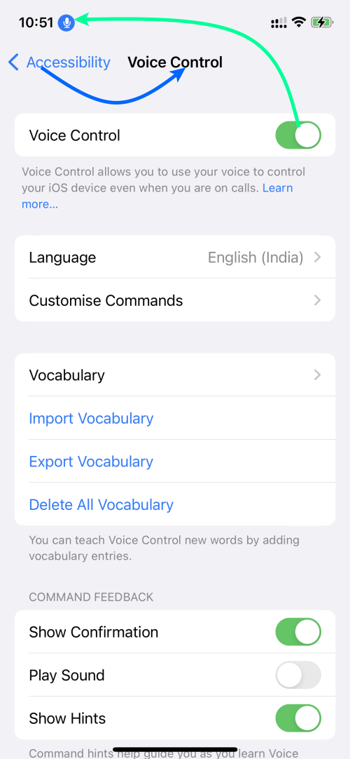 There is a blue circle with a microphone … Apple Community