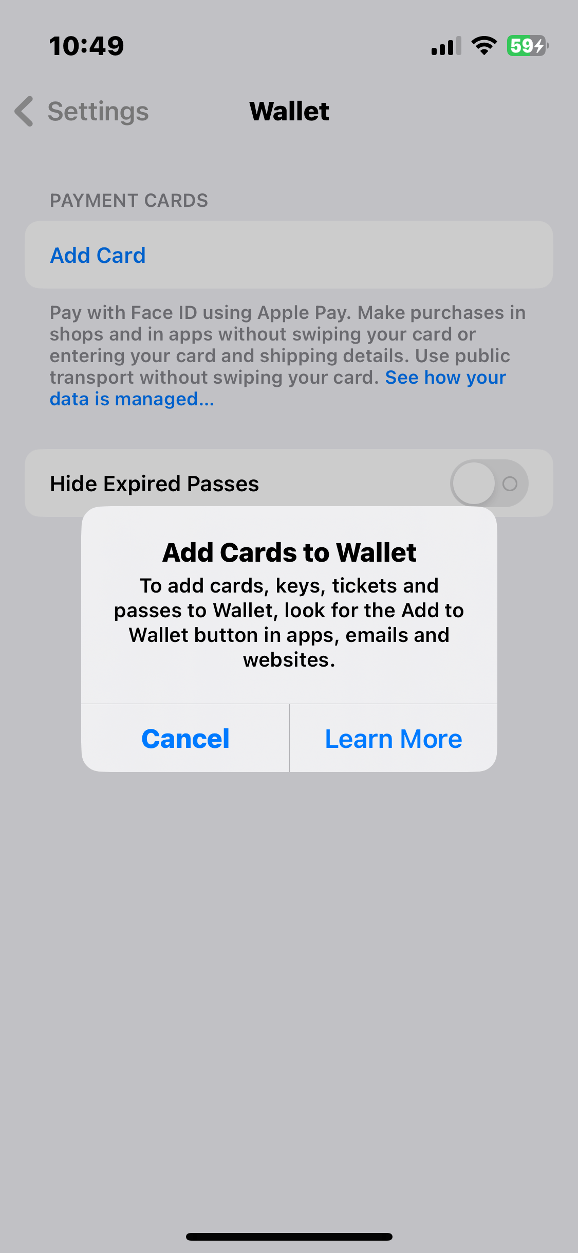 I can't add my card on wallet Apple Community