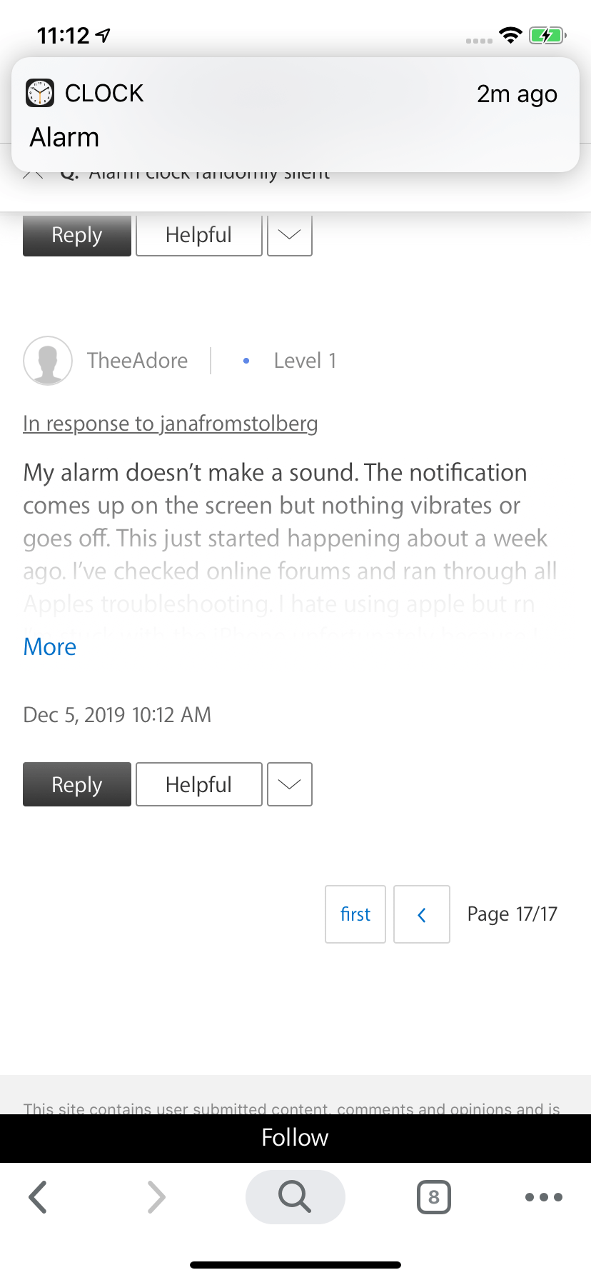 iPhone alarm is silent randomly Apple Community