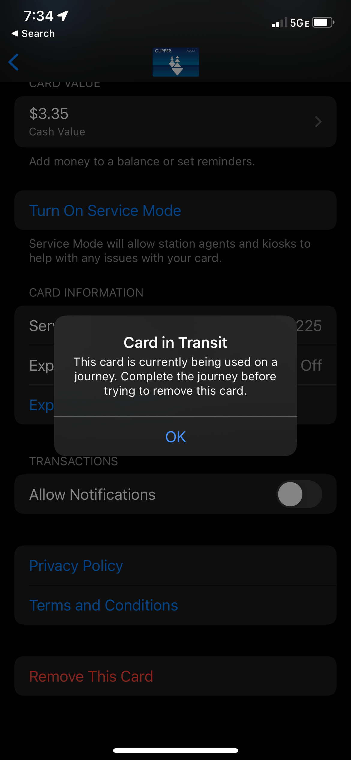 Transit card stuck on Apple wallet Apple Community