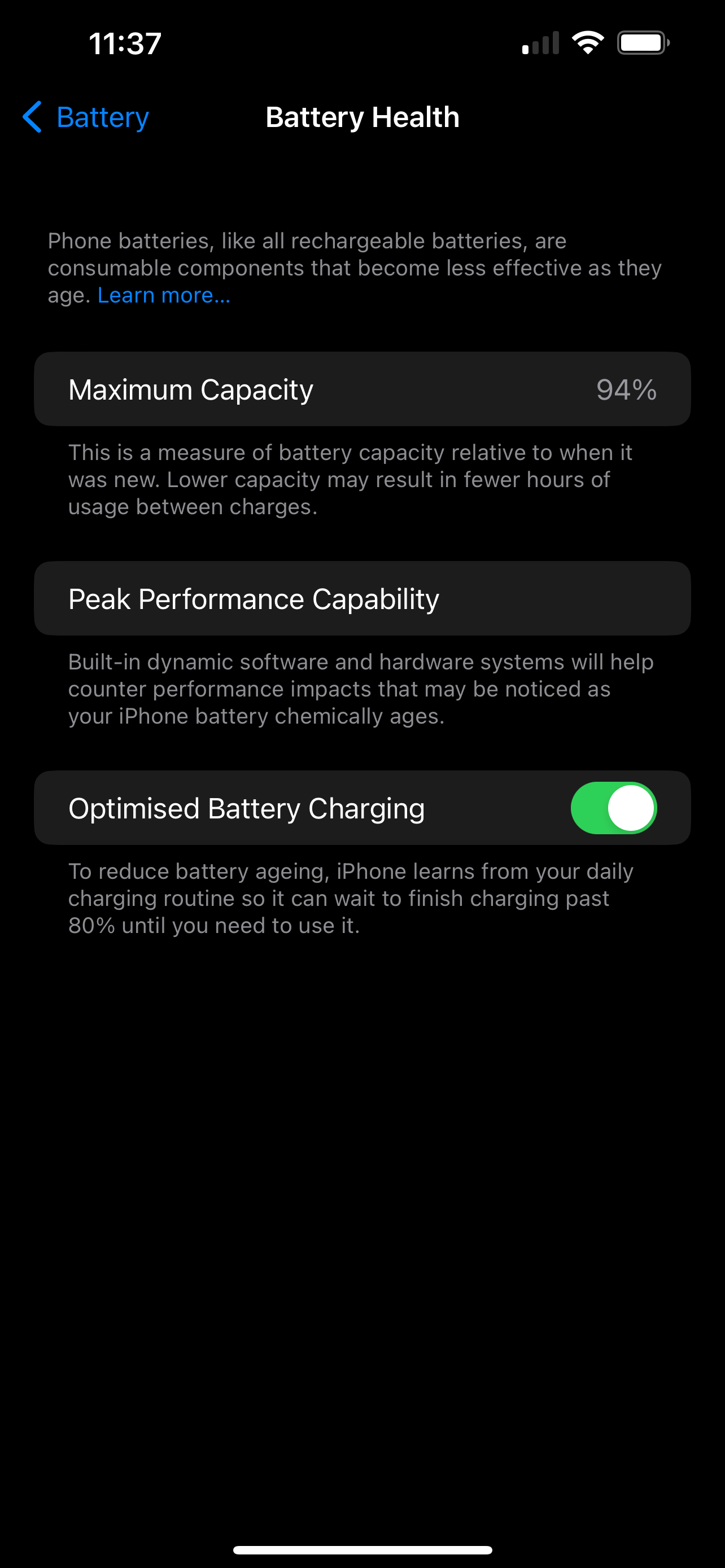 Battery health Apple Community