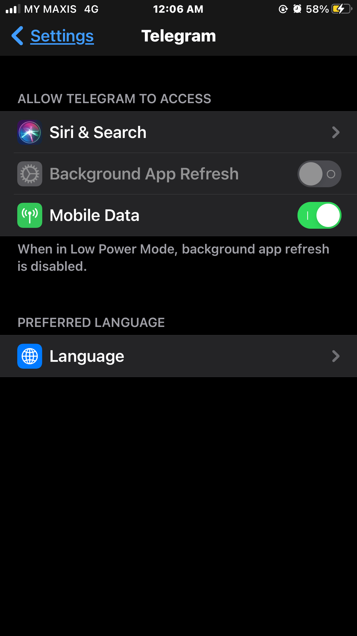 Telegram Cannot Use Apple Community