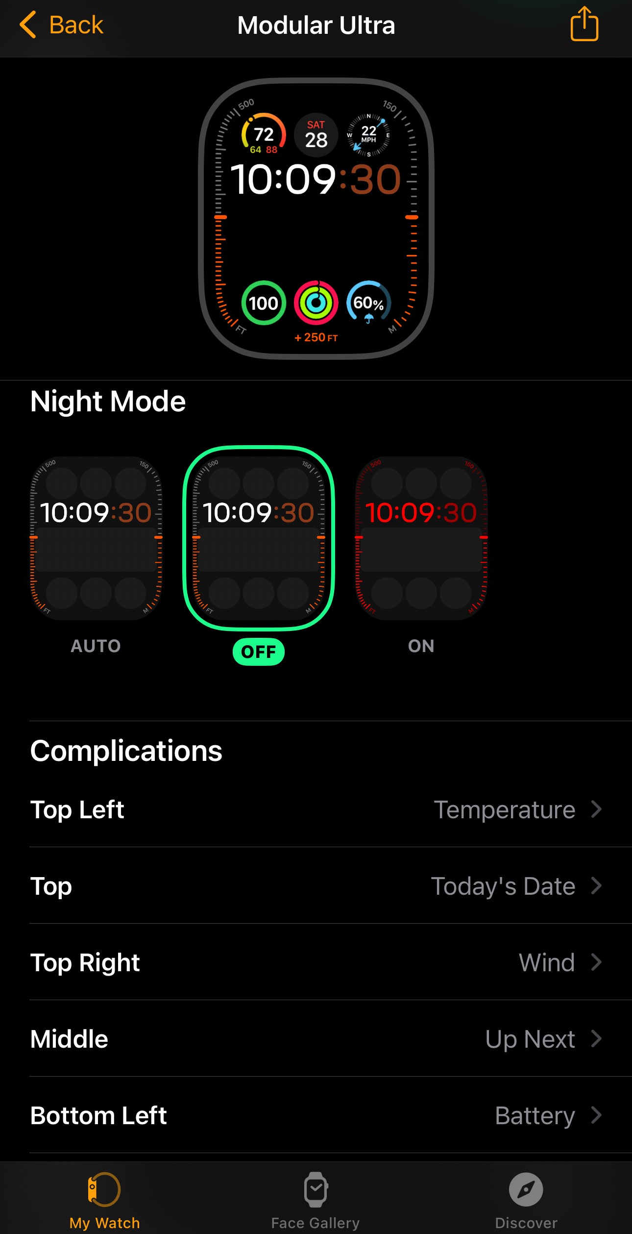 How can I stope night mode red on Apple W… Apple Community