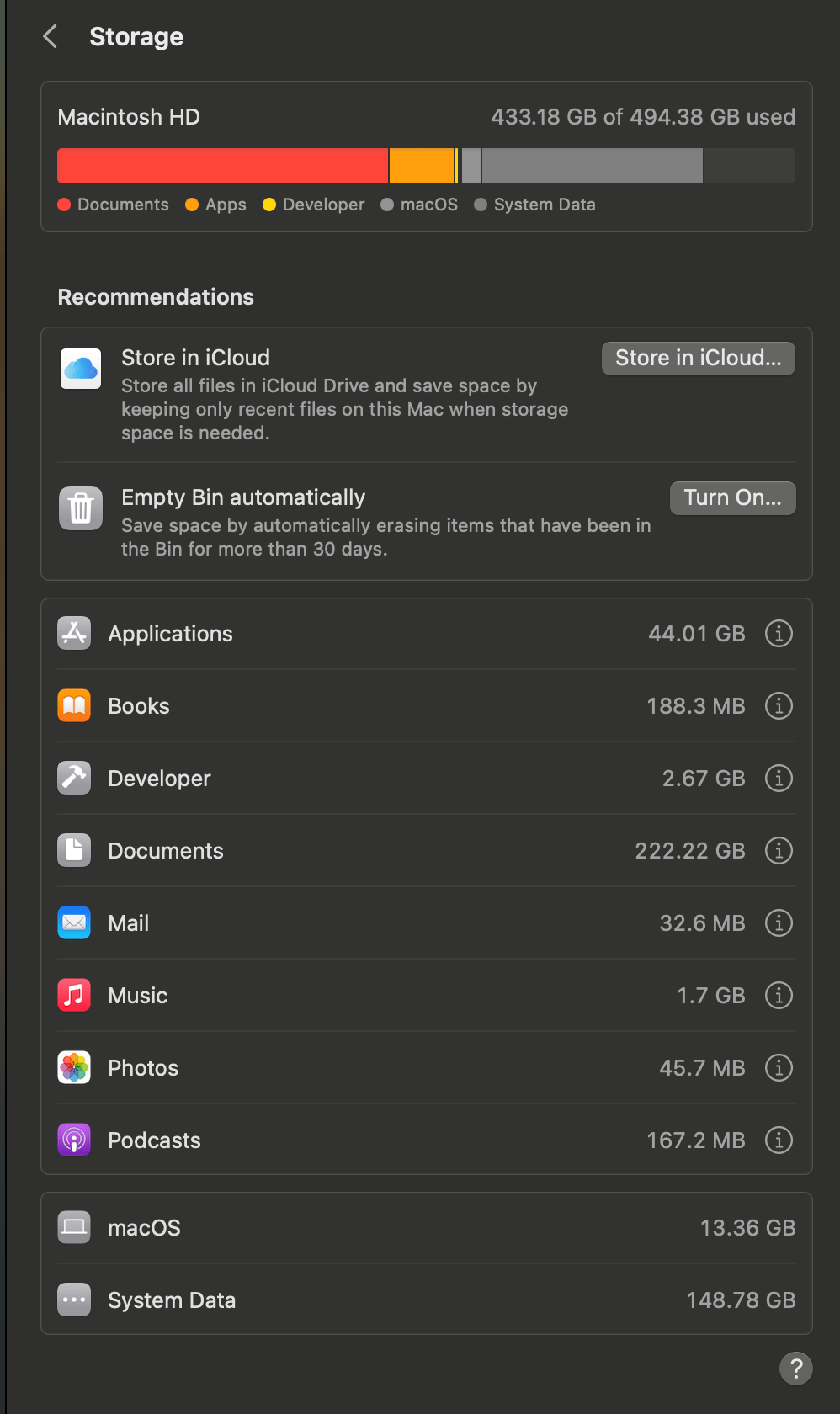 System Data Storage Apple Community