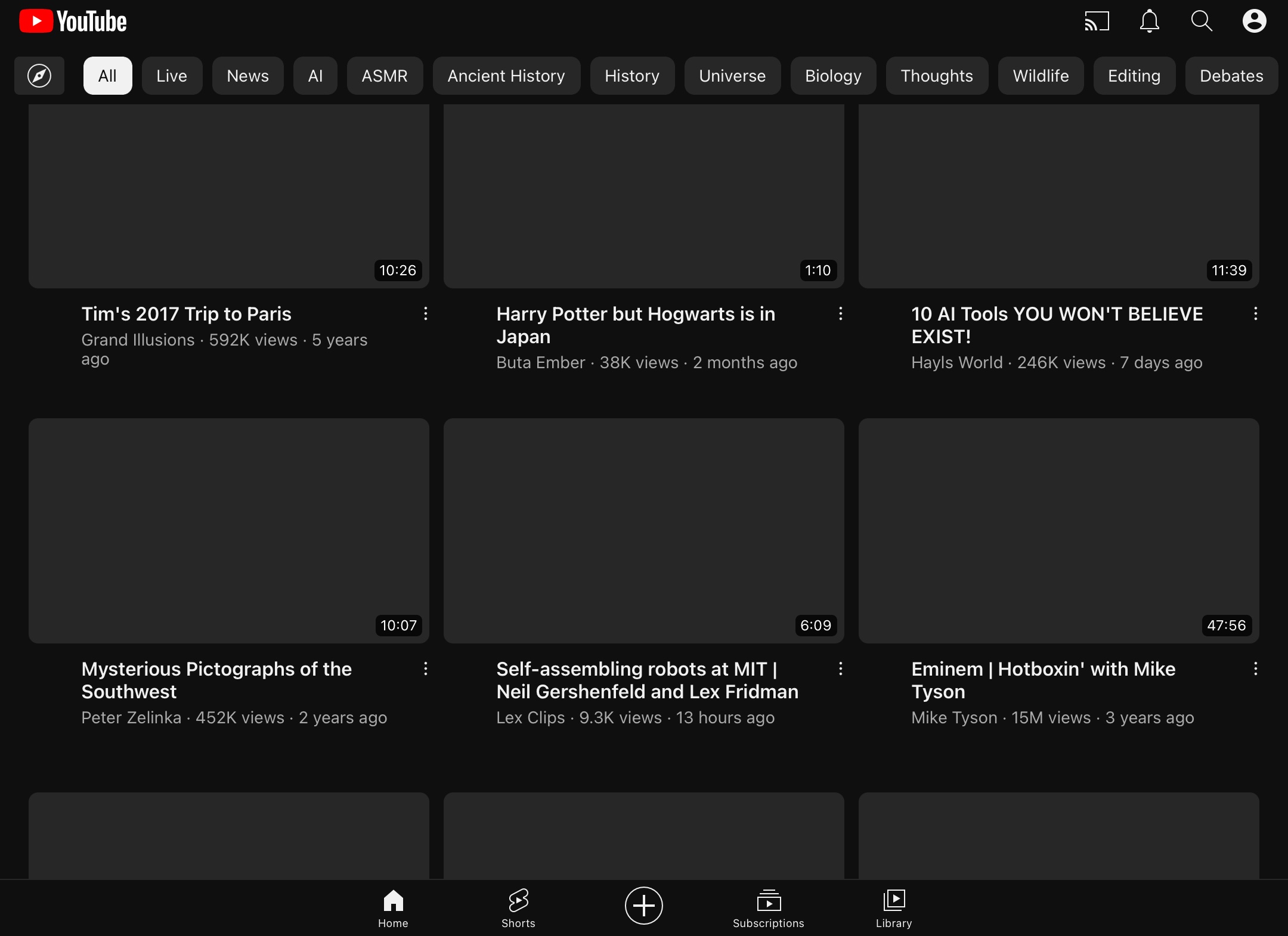 YouTube not showing thumbnails Apple Community