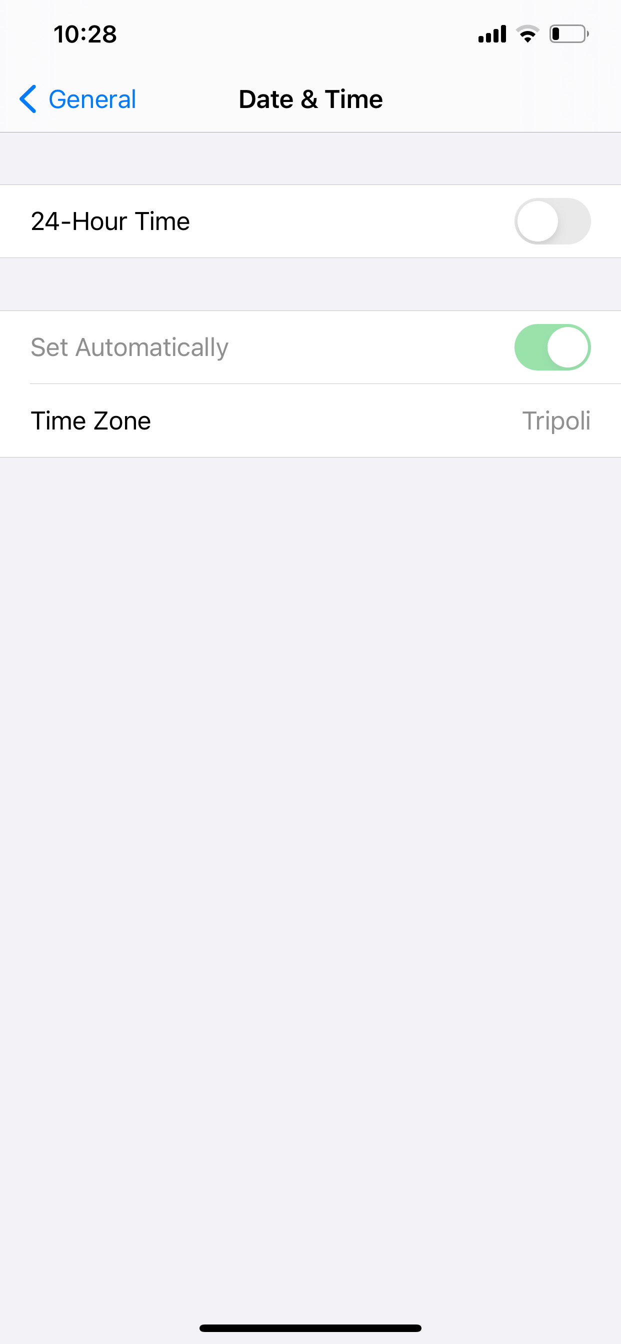 I can not Turn off time Set Automaticall… Apple Community