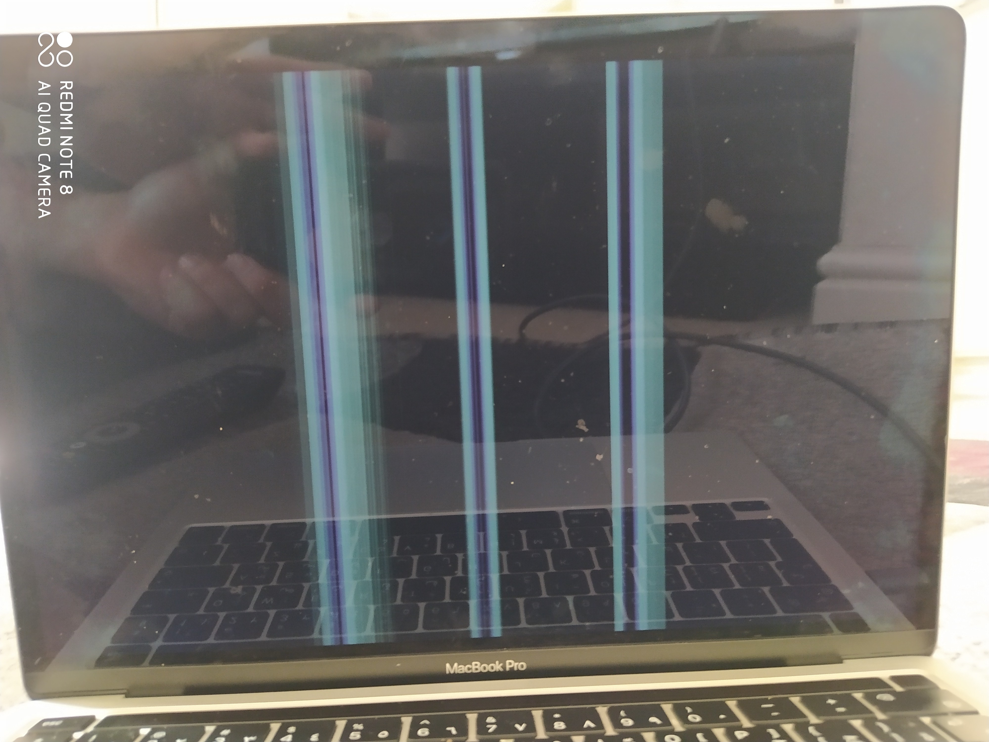 Screen suddenly went black with vertical … Apple Community