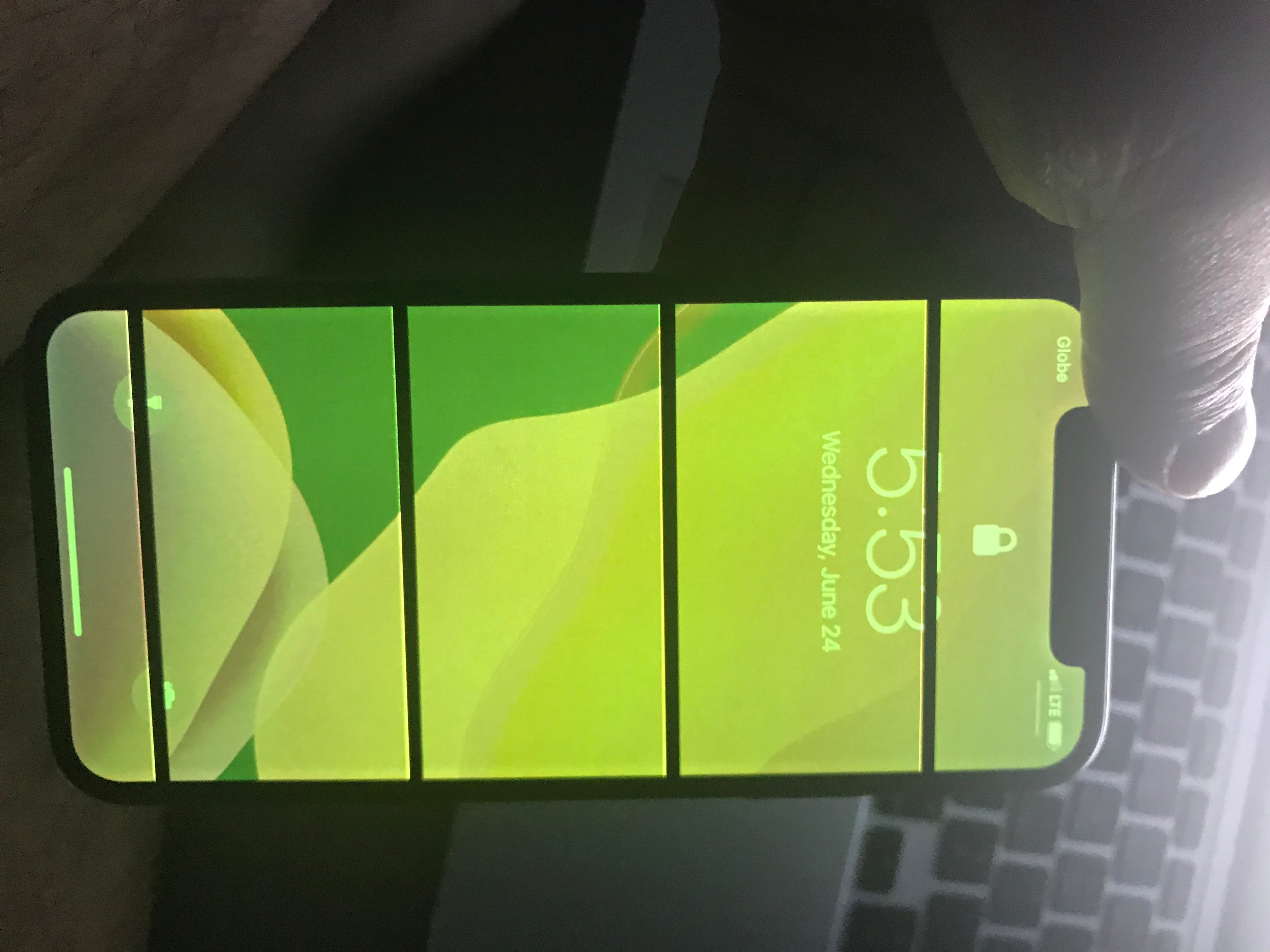 My iPhone X screen turns green with green… Apple Community