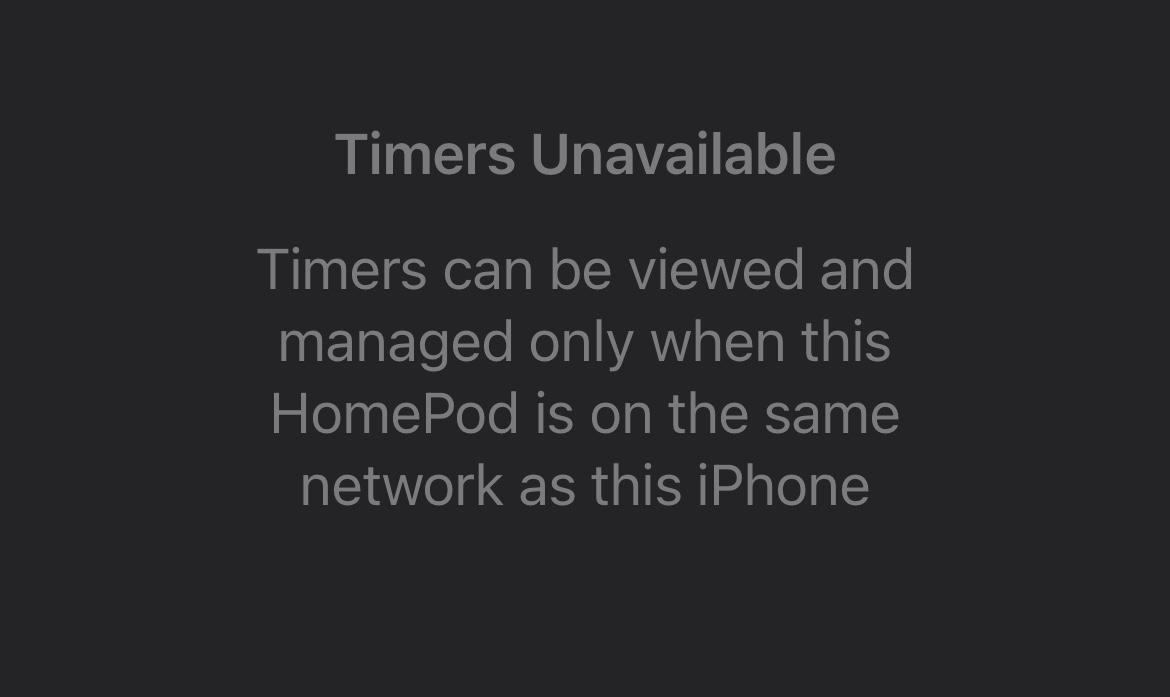 HomePod timers “unavailable” Apple Community