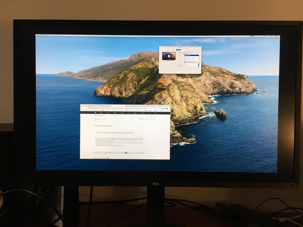 black bars in my LG Monitor when used as … Apple Community