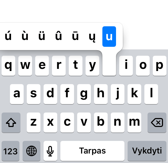 Lithuanian letters on iPhone keyboard Apple Community