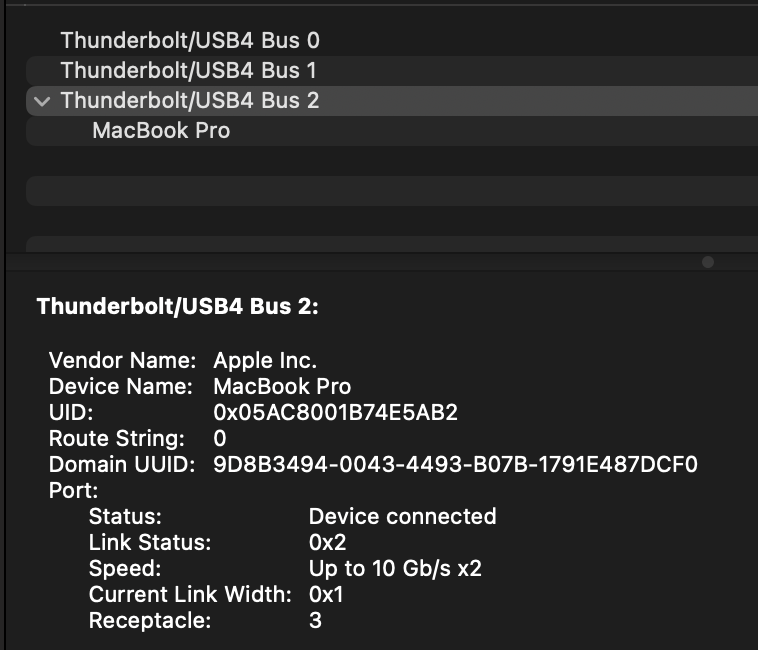 thunderbolt connection two Macs Apple Community
