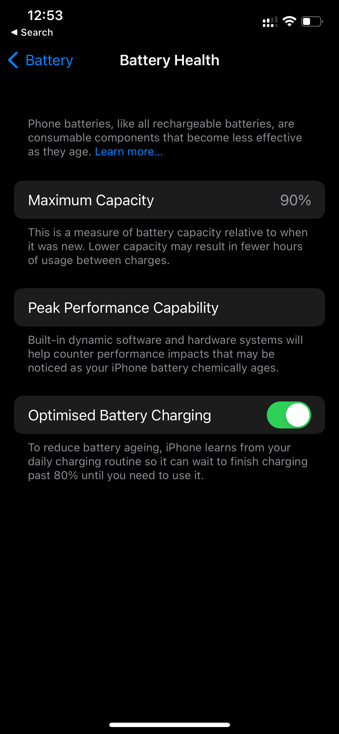 iPhone12 battery health is reduce to 90… Apple Community