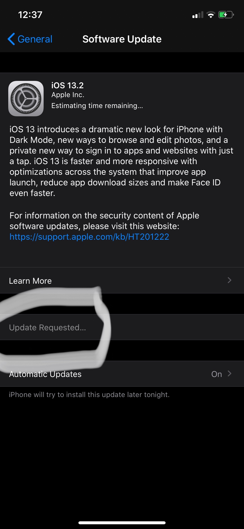It does let me update my phone it pops up… Apple Community