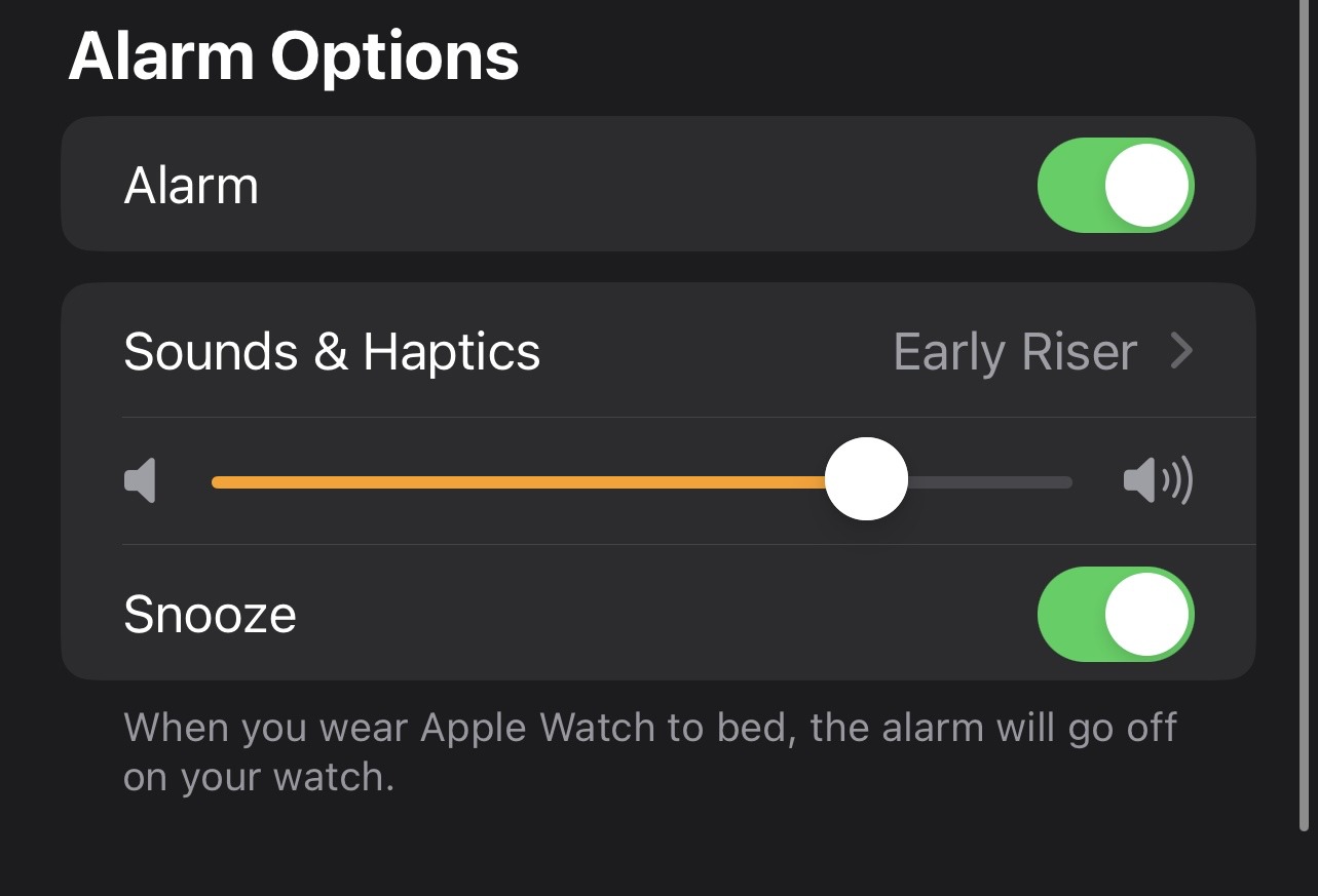 Alarm Clock while using the apple watch Apple Community