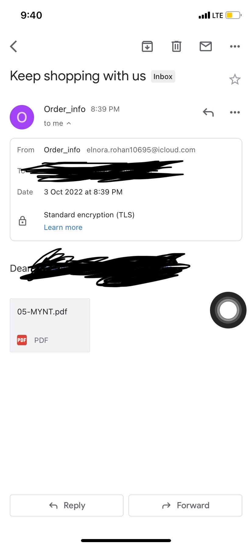 Opened a pdf invoice - Apple Community