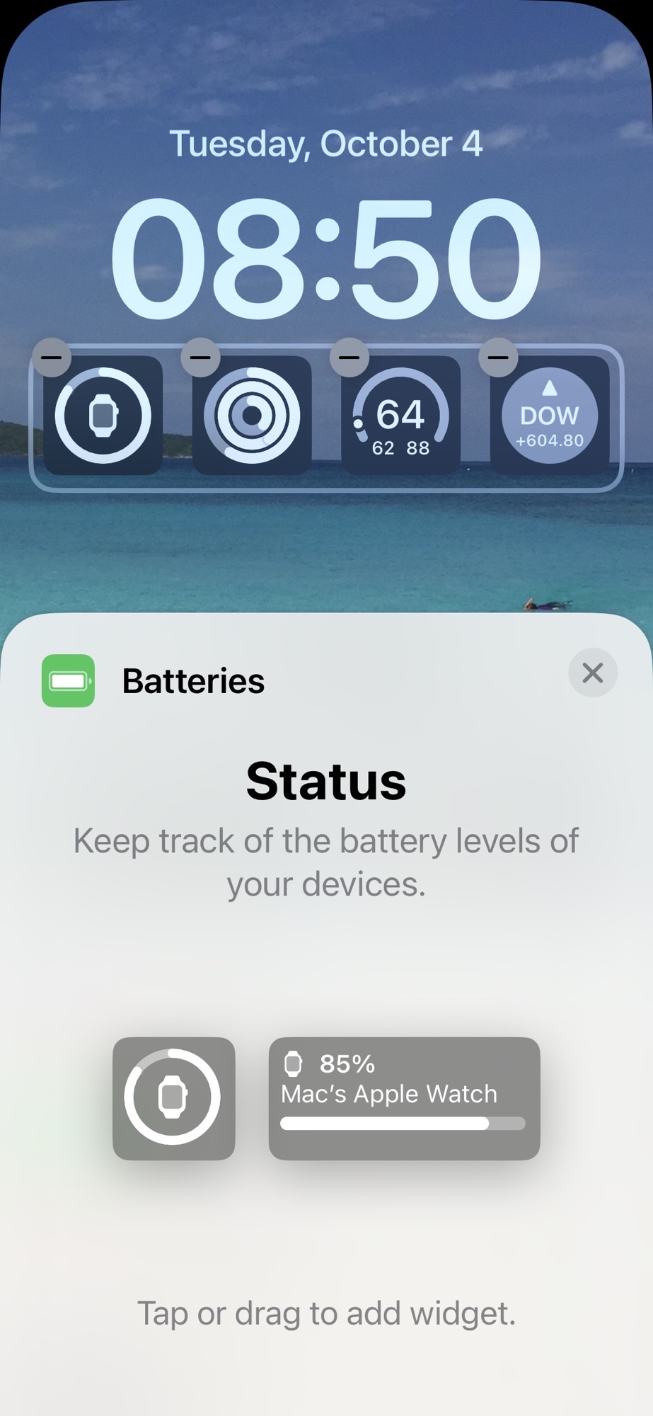 Battery Widget on Lock Screen Not Showing… Apple Community