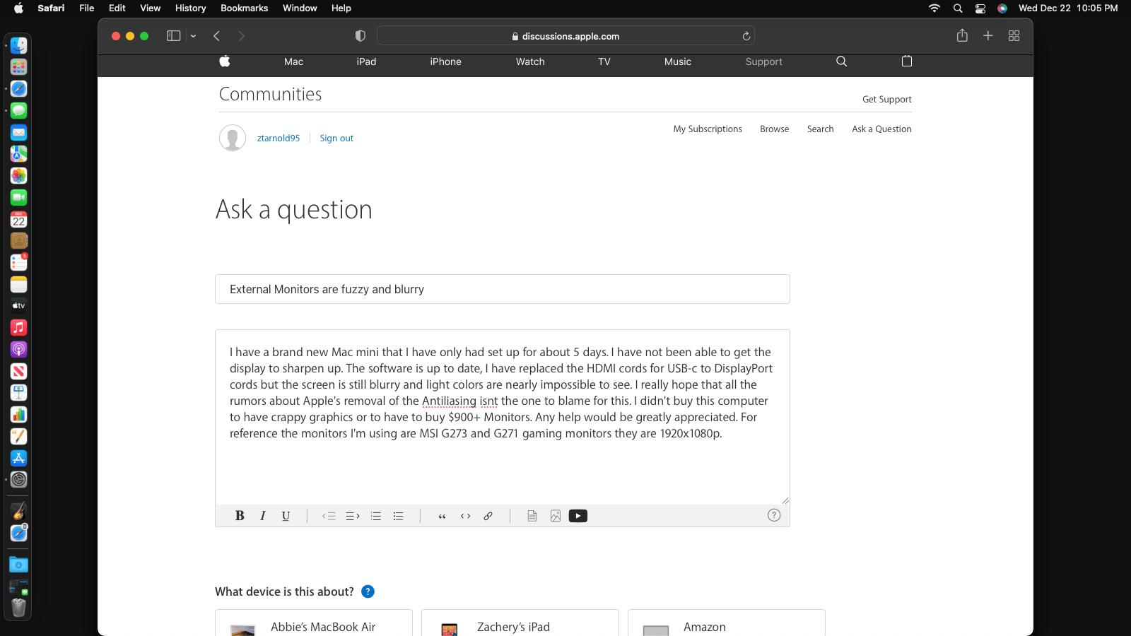 External Monitors are fuzzy and blurry Apple Community