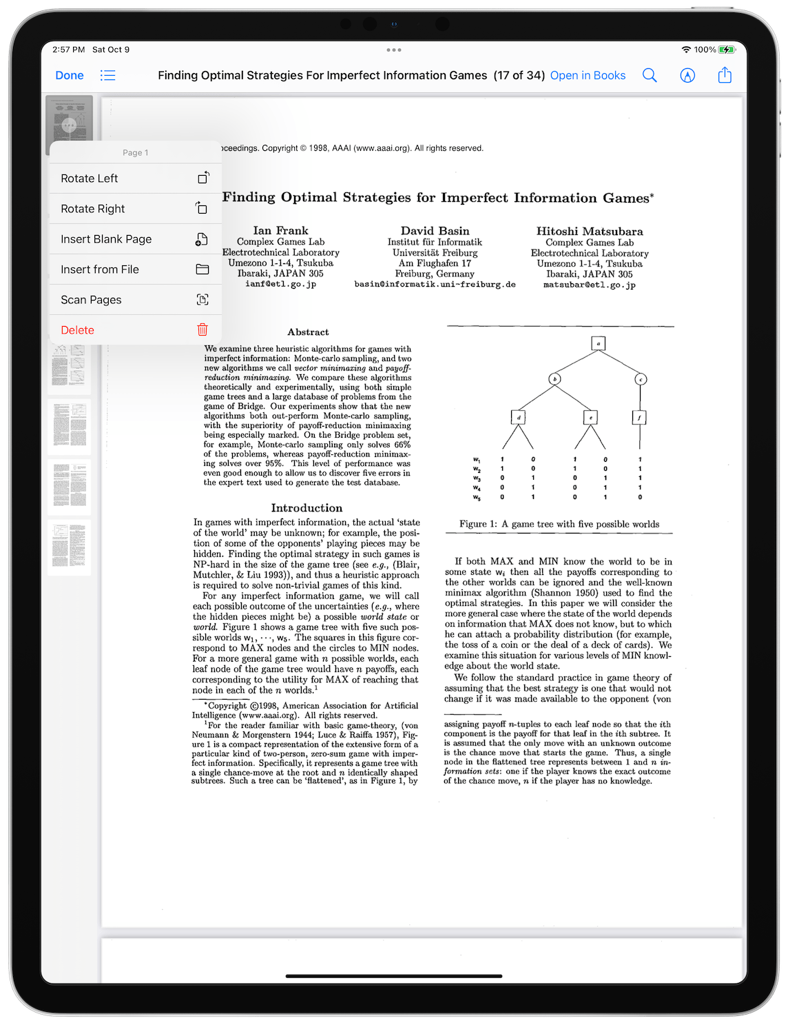 pdf sidebar on iPad Apple Community