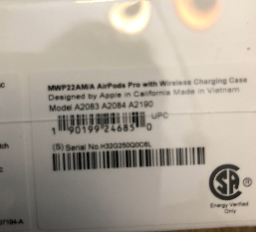 Does the serial number on the box match t… Apple Community