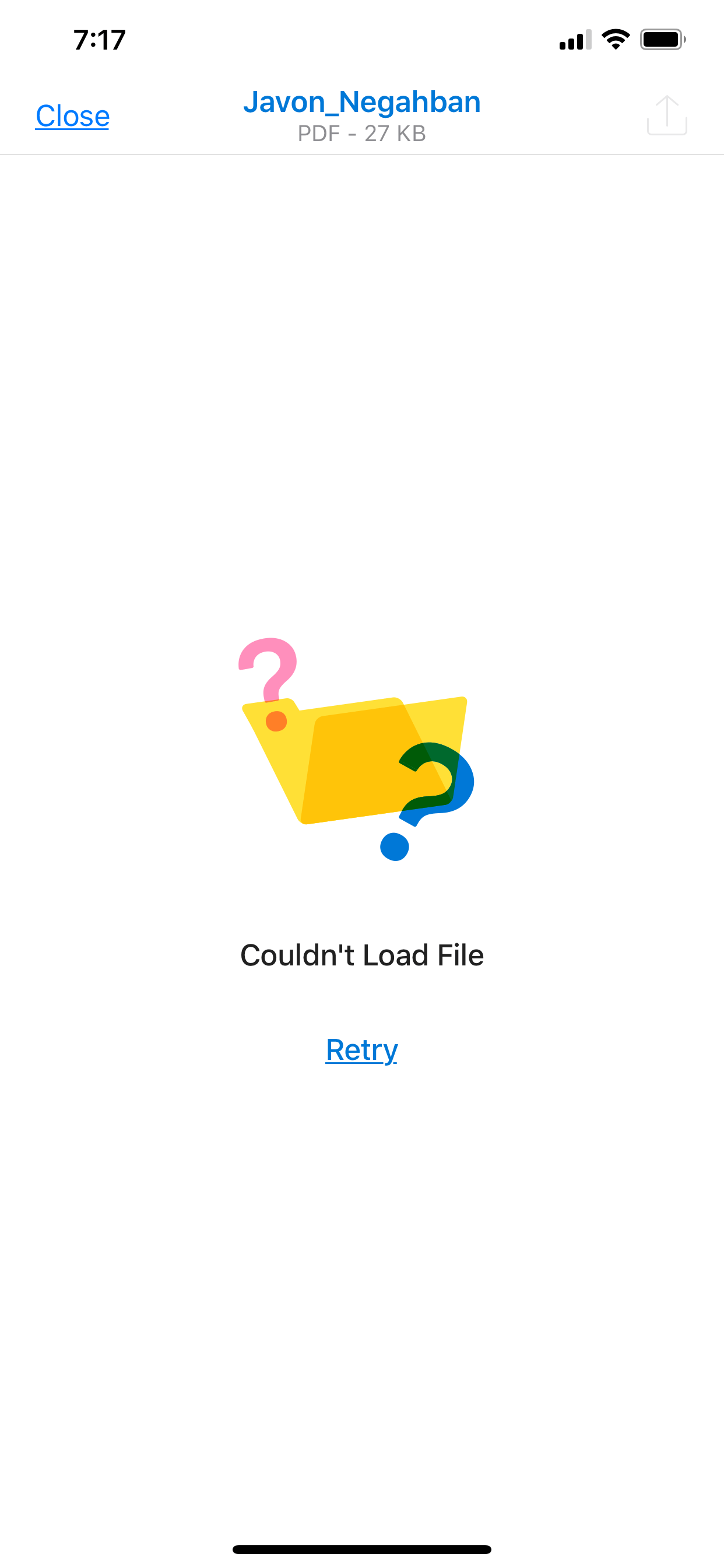 “Couldn’t load file” error for any Outloo… Apple Community