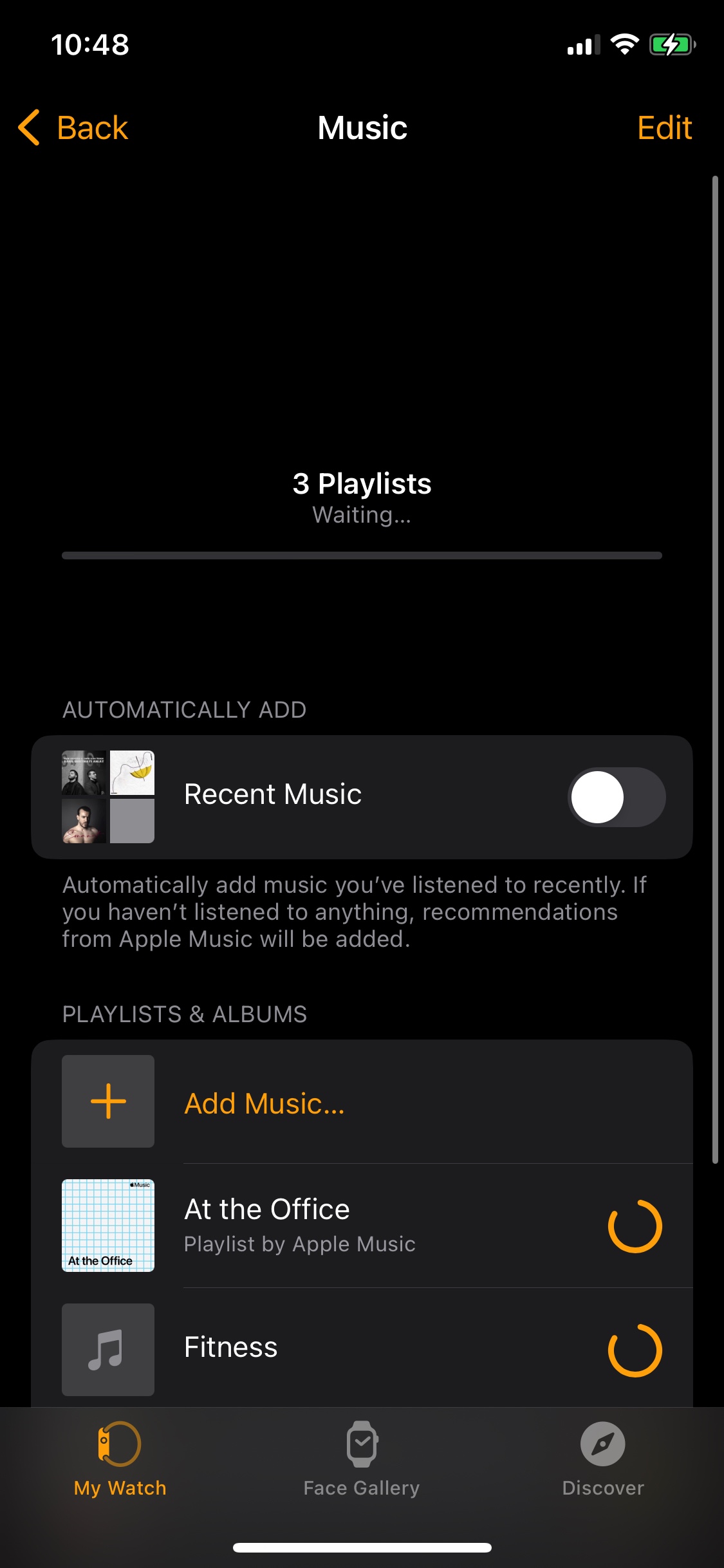 Apple Watch music sync Apple Community