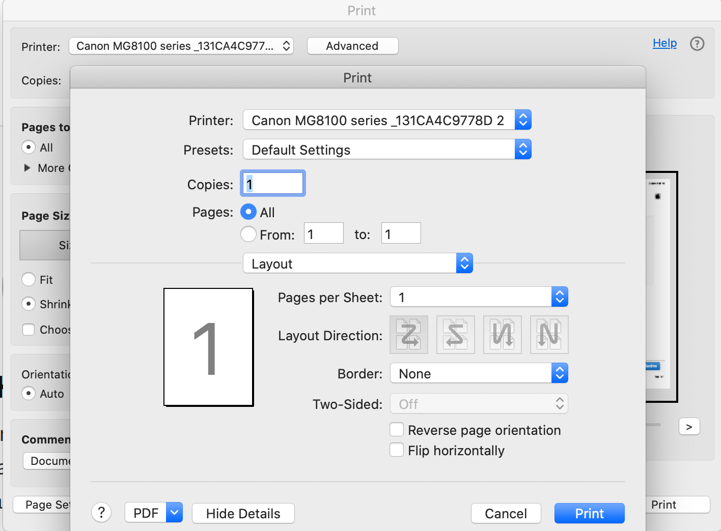 Double sided printing greyout when print… Apple Community