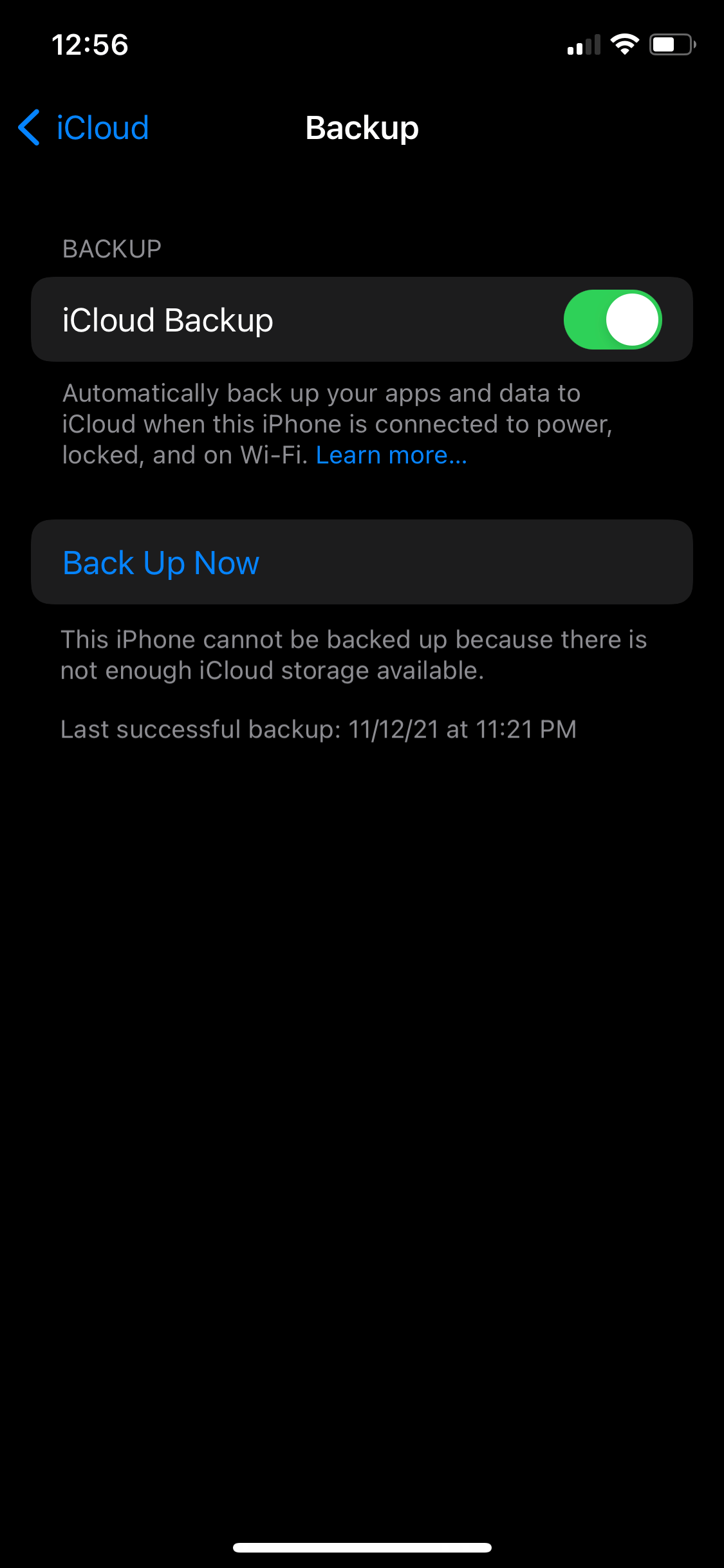 Why can’t I back up my phone? Apple Community