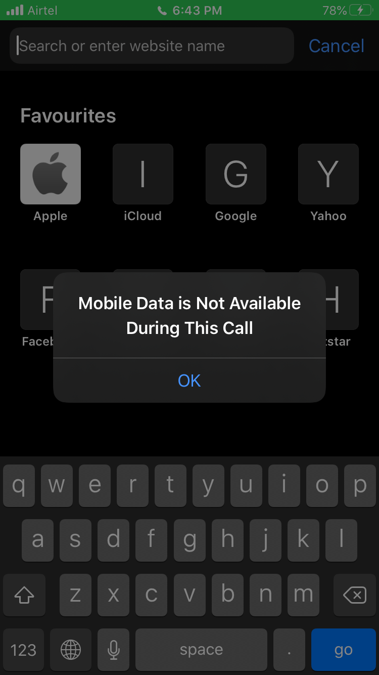 Mobile data not available during call in … Apple Community