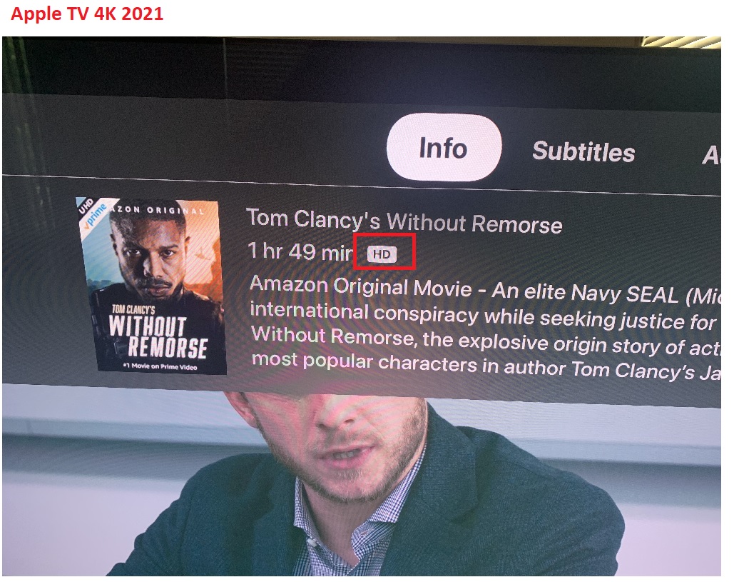 Apple TV 4K 2021 shows only HD video from… Apple Community