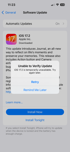 Temporarily unavailable&quot; notification af… - Apple Community