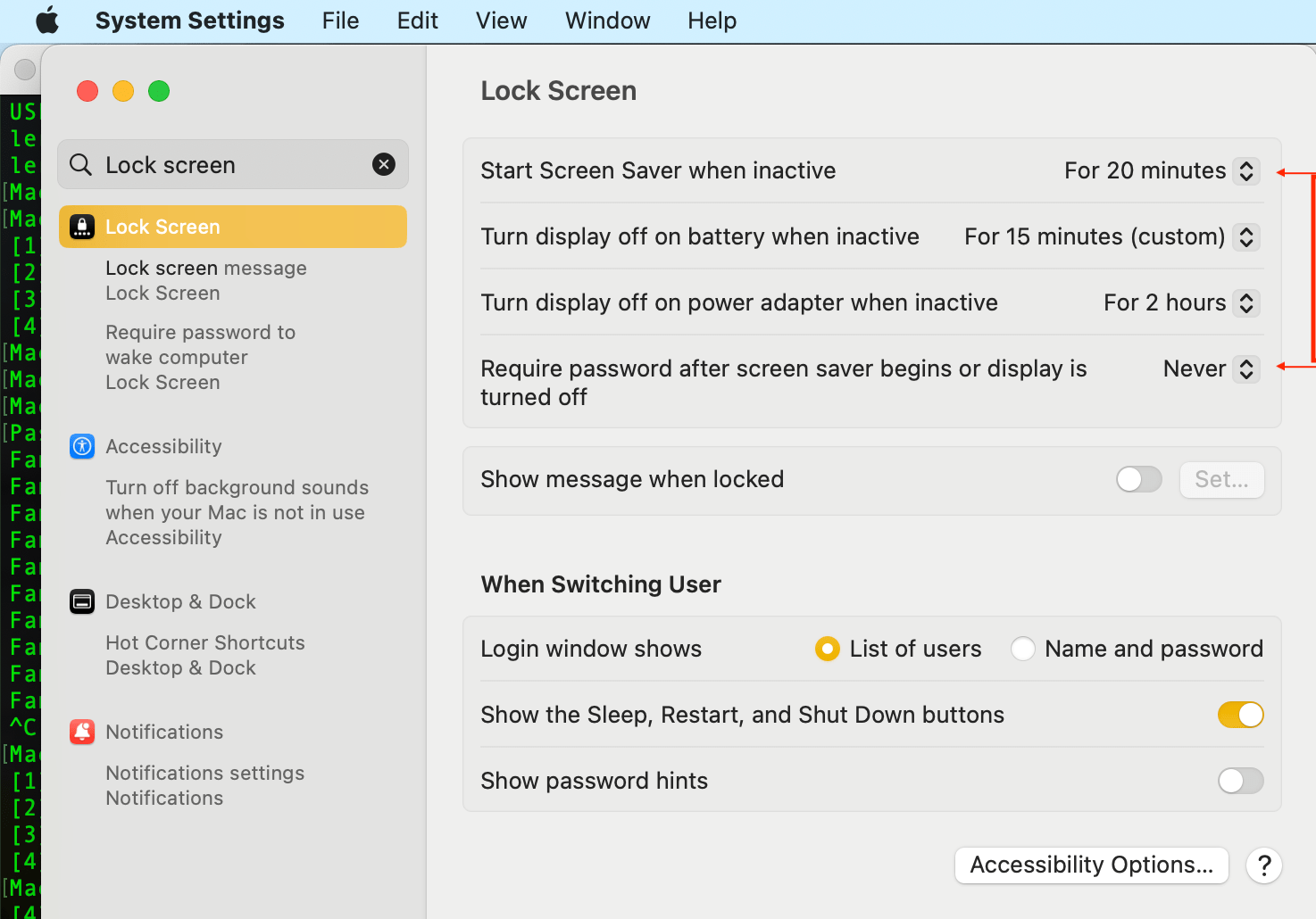 Terminal Command for Lock Screen Settings? Apple Community