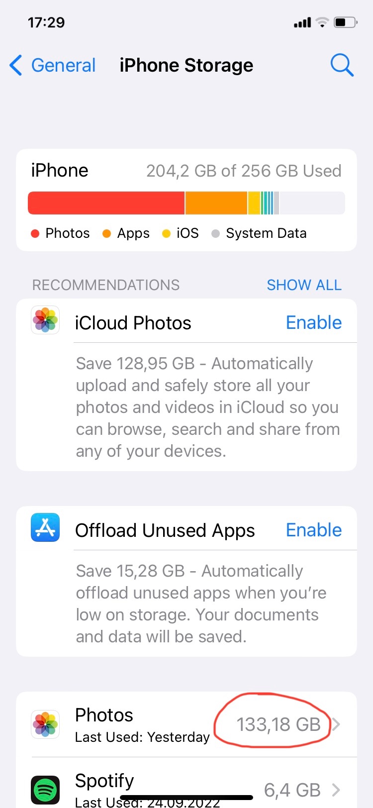 iCloud backup size is smaller than the da… Apple Community