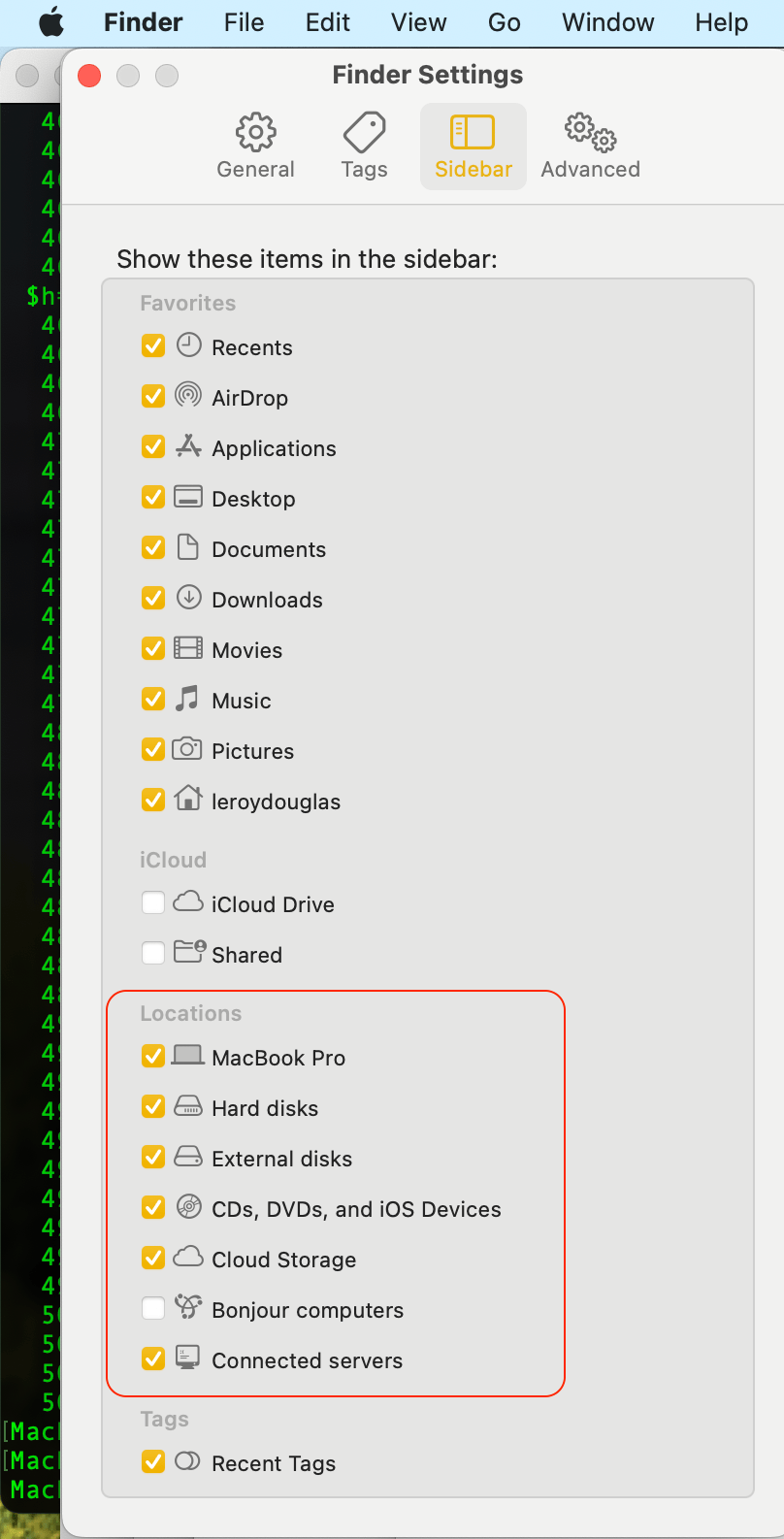 Location is grayed out in Finder Display Apple Community