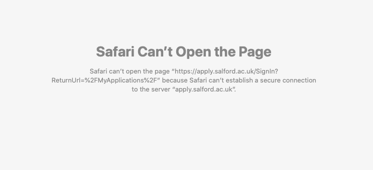 Safari can&rsquo;t open the page error - Apple Community