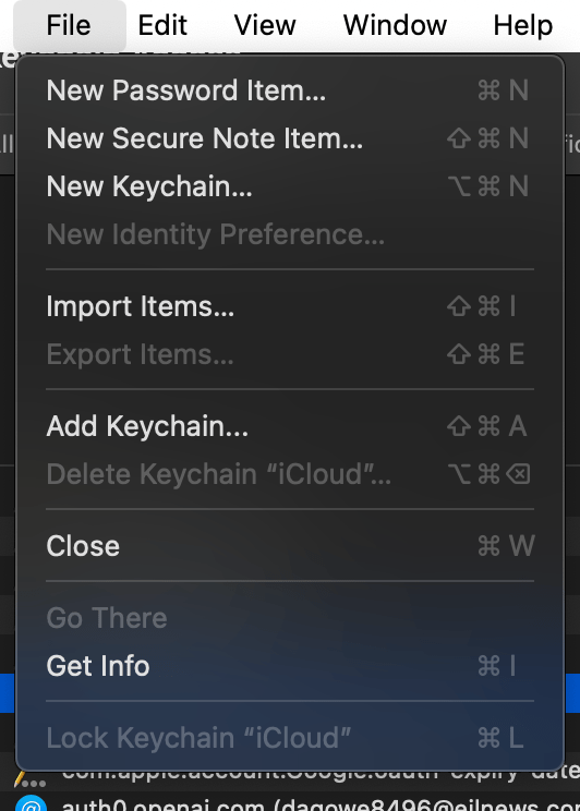 Cannot export keychain Apple Community