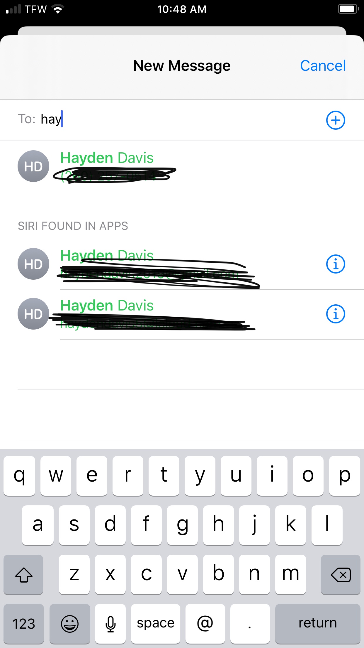 Why is my own phone number green? Apple Community