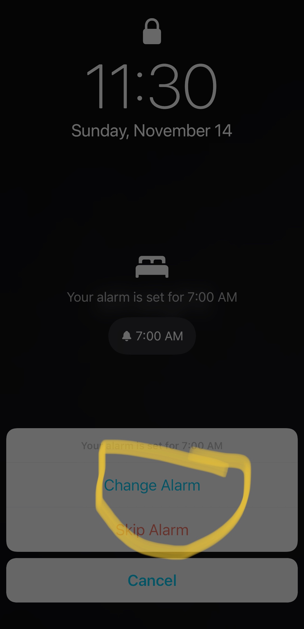 At A Glance Alarms On Lock Screen Disable Online