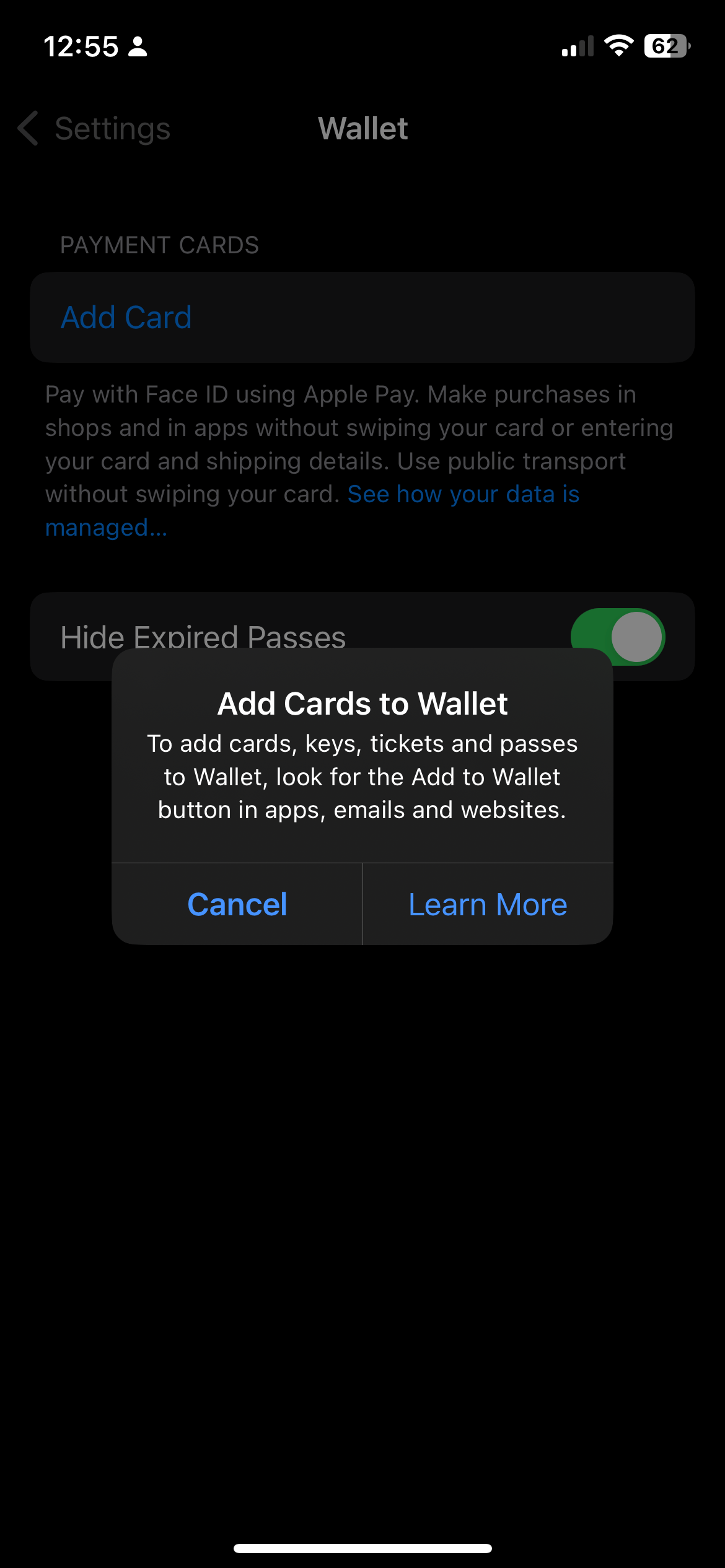 Adding card to Apple Pay Apple Community