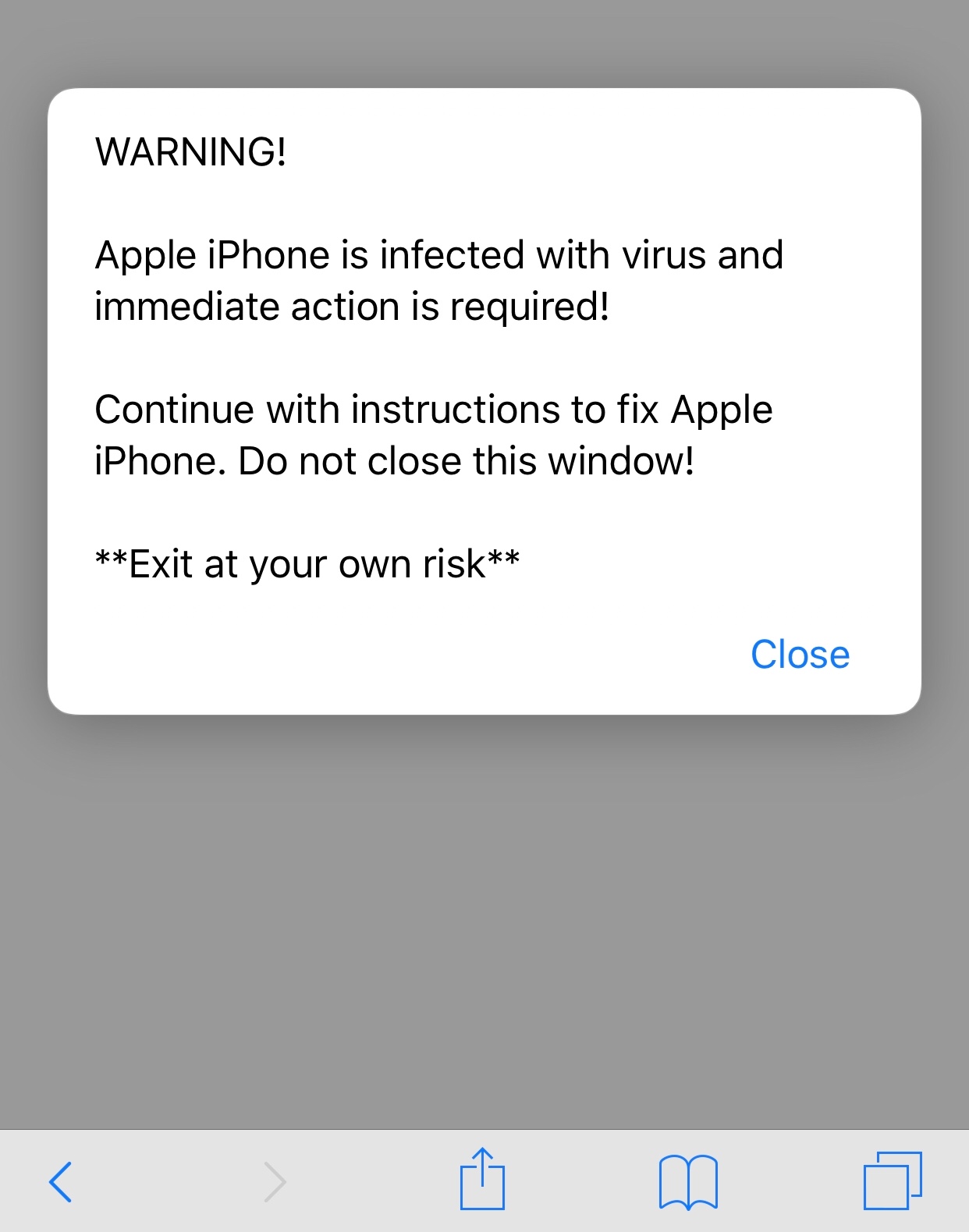 Virus pop up iPhone Apple Community