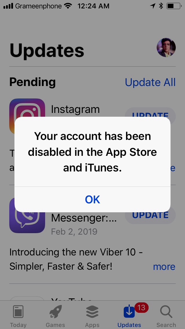account is disable from iTunes and apps s… Apple Community