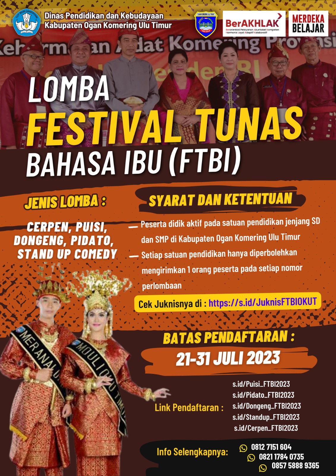 FESTIVAL TUNAS BAHASA IBU (FTBI) DIGELAR, 584 VIDEO MULAI DINILAI