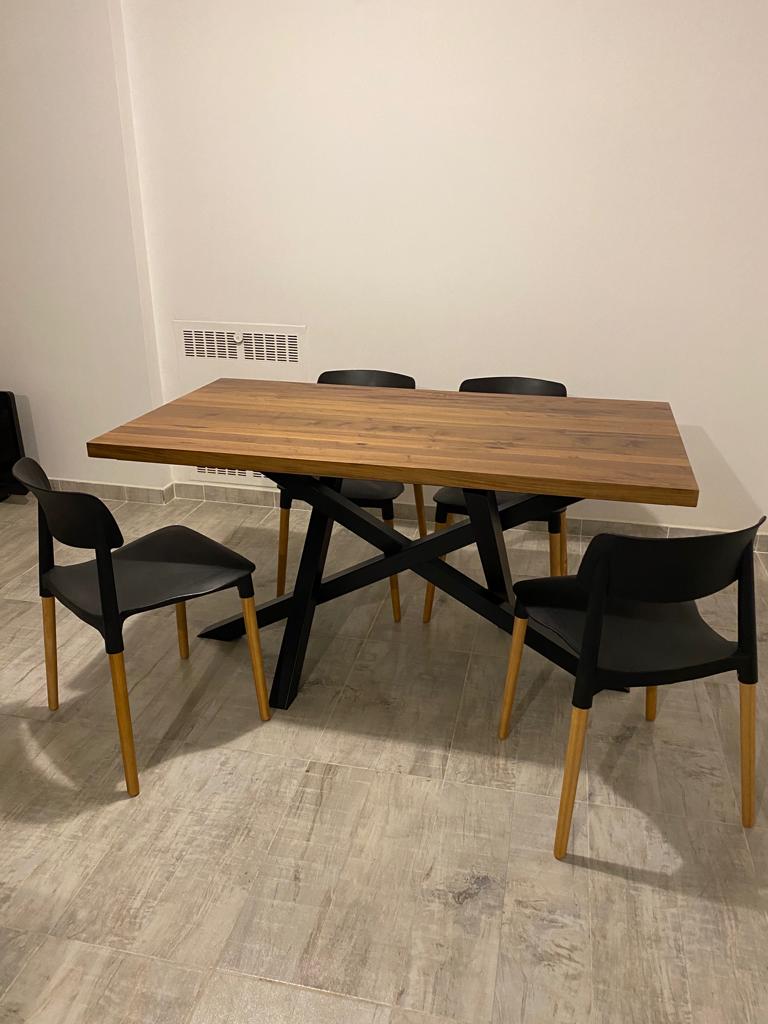 Mesa Isola Bella Madera Zoita y Hierro Disegnimobili