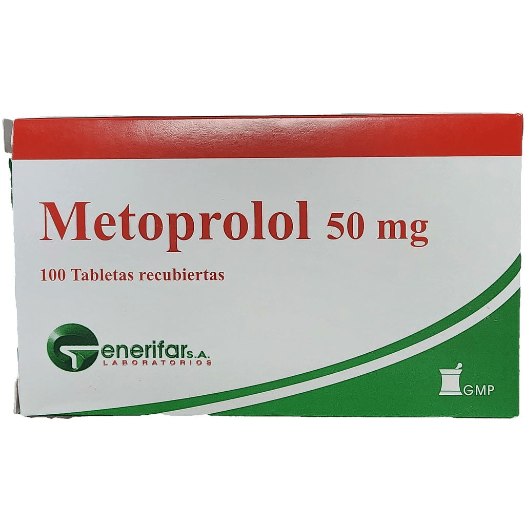 Metoprolol Generifar 50mg x 100 Tabs Disfarmell