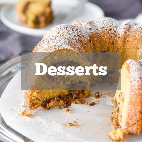 Nutella coffee cake for the dessert category