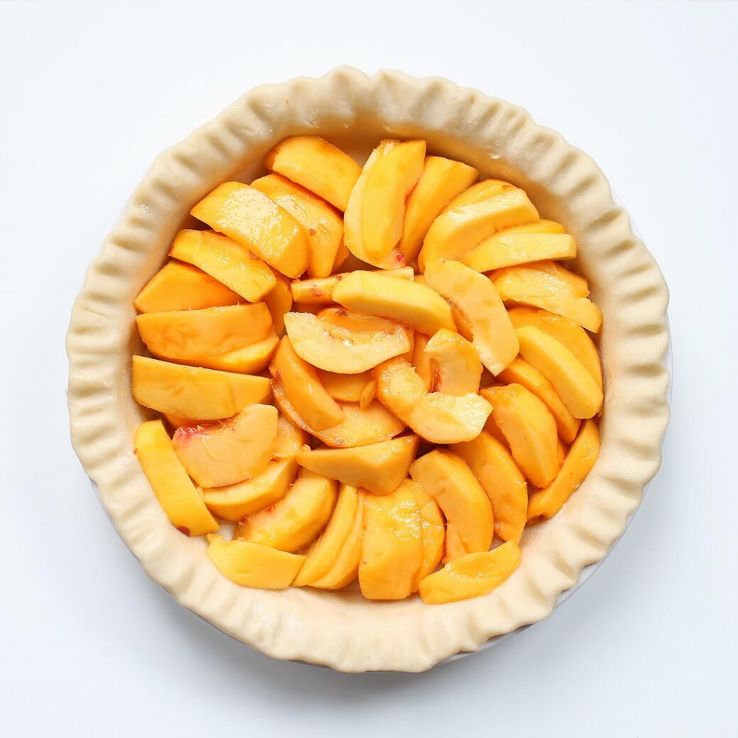 Heavenly Coconut Crumble Custard Peach Pie Dish 'n' the Kitchen